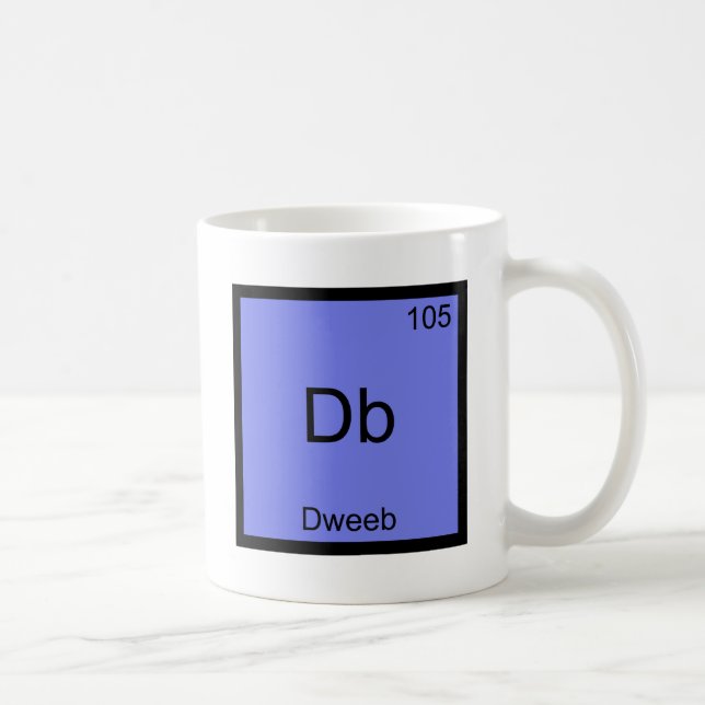 Mug DB - Pièce en t drôle de symbole d'élément de (Droite)