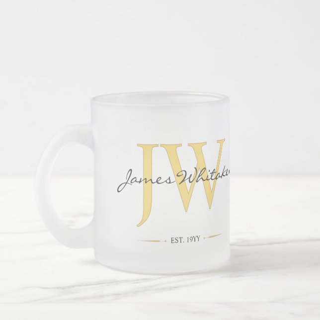 Mug de anniversaire avec initiales personnalisées, (Gauche)