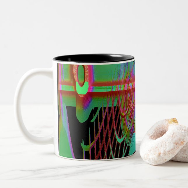 Mug de bascule Abstrait (Avec donut)