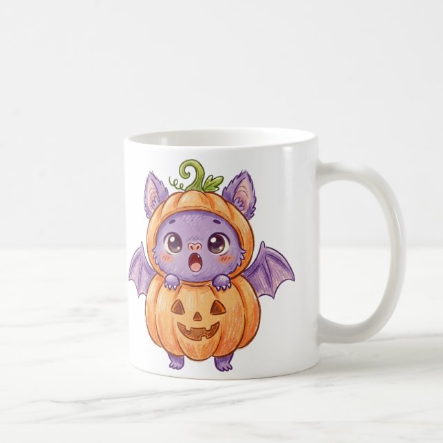 Mug de bébé chauve-souris mignon en costume de cit (Droite)