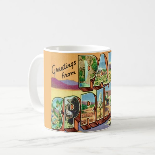 Mug de bienvenue Rétro Palm Springs (Devant gauche)