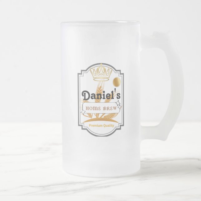 Mug de bière congelée personnalisée (Droit)