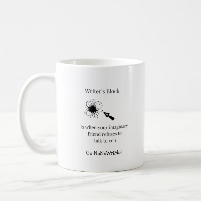 Mug de bloc de l'écrivain NANOWRIMO (Gauche)