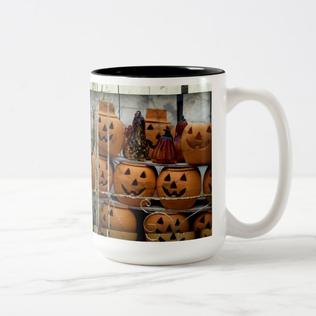 Mug de boisson glacé Halloween/Automne Citrouille (Droit)