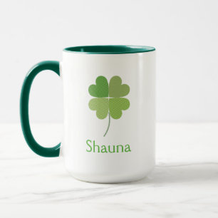 Mug de boisson personnalisée Shamrock irlandaise v