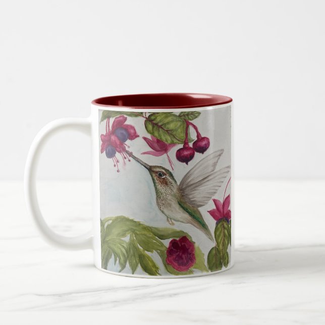 Mug de boisson pour amateurs de café et colibris (Gauche)