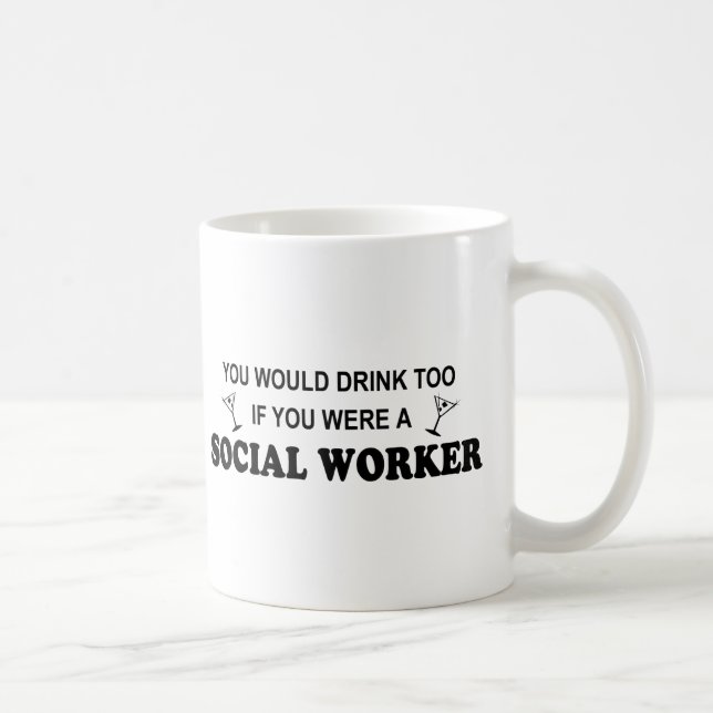 Mug De boissons assistant social trop - (Droite)