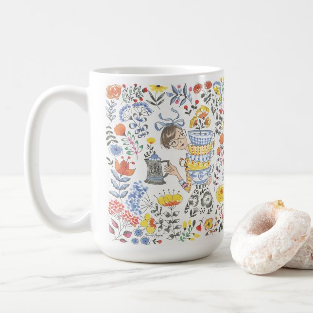 Mug de brassage de 15 po en fleur d'ozone (Avec donut)