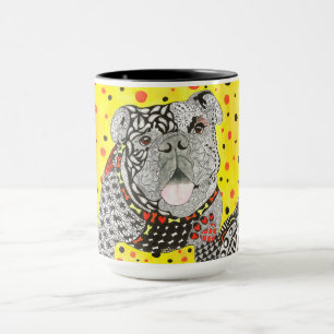 Mug de Bulldog anglais mignon et coloré