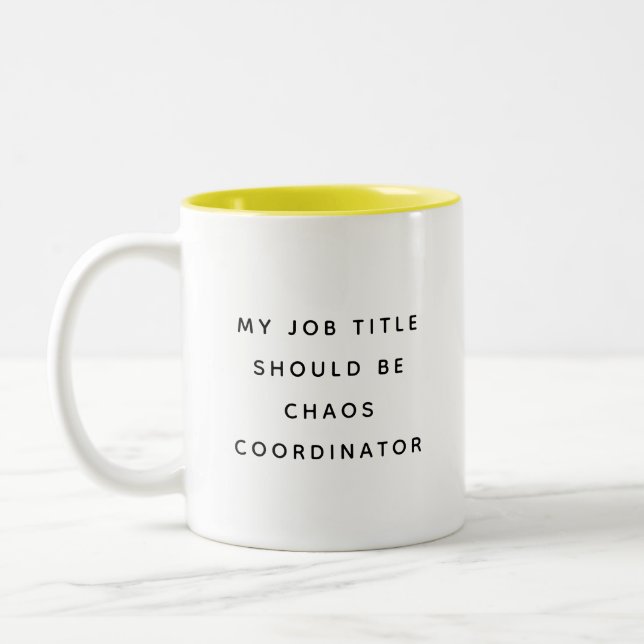 Mug de Bureau Drôle avec des Citations de Travail  (Gauche)