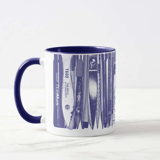 Mug de bureau Kitschen Fatty bleu Deli (Gauche)