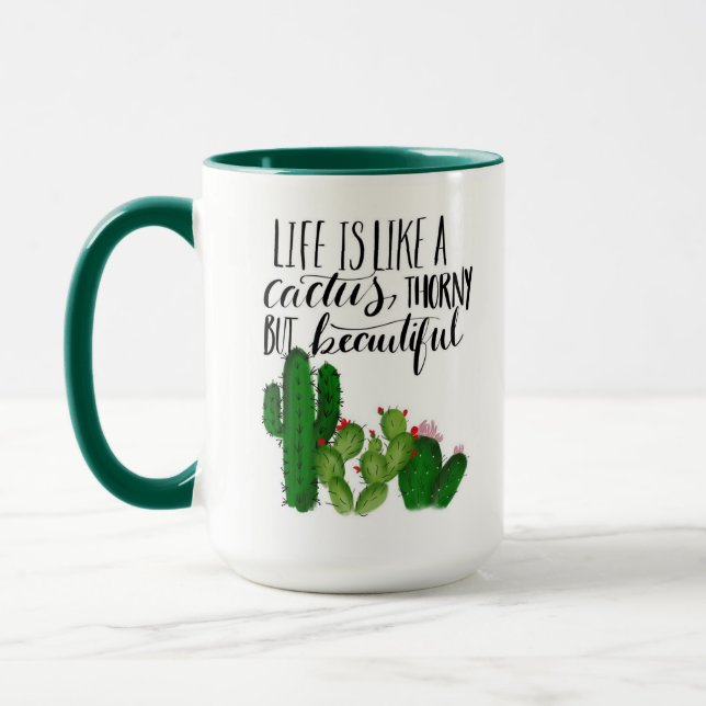 Mug de cactus illustré (Gauche)
