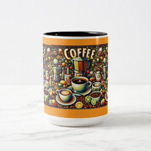Mug de café à design géométrique
