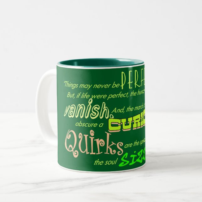 Mug de café à deux tons de Perfecto (Devant gauche)