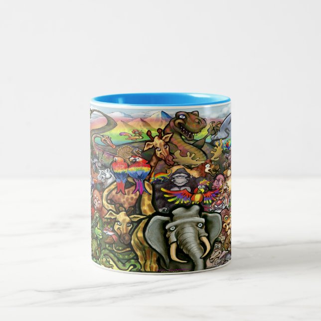 Mug de café à deux tons pour animaux (Centre)