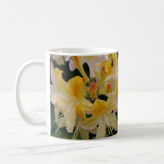 Mug de café à fleurs Rhododendron jaune (Gauche)