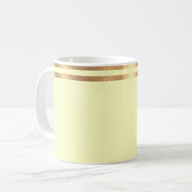 Mug de café à grains jaunes et dorés (Devant gauche)