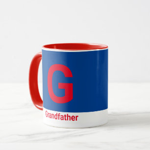 Mug de café à lettre de grand-père moderne