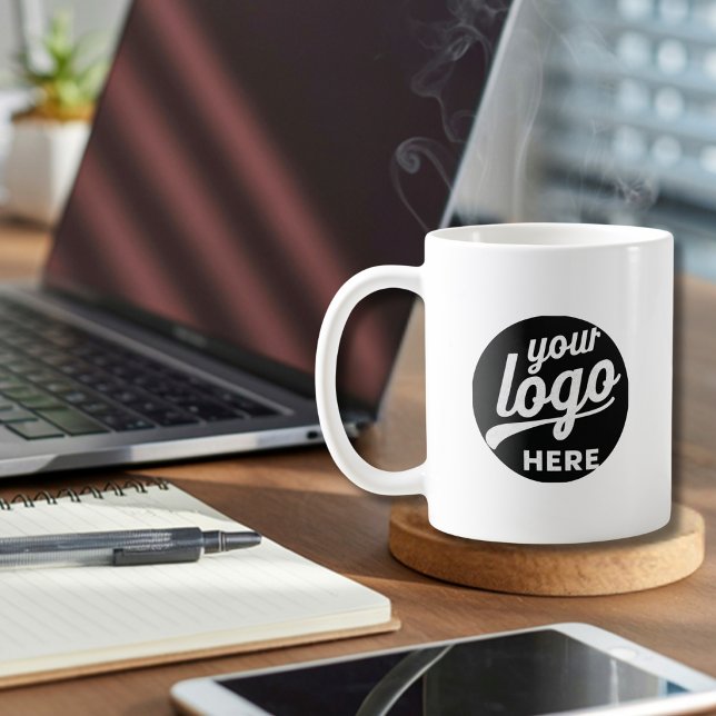 Mug de café à logo d'entreprise, marque déposée d' (Créateur téléchargé)