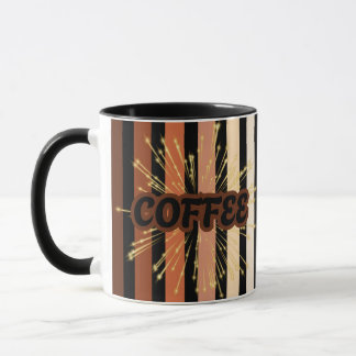 Mug de café à rayures multicolores