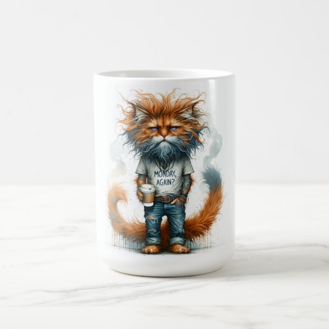Mug de café à thème adulte avec chat de fête le lu (Centre)