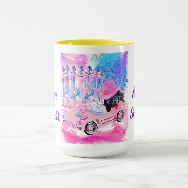 Mug de café amoureux américain (Centre)