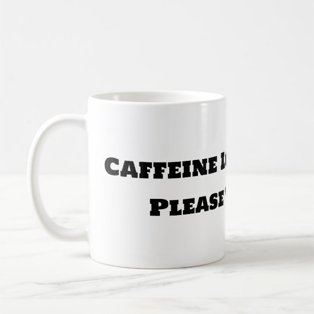 Mug de café amusant - Caffeine Chargement (Gauche)