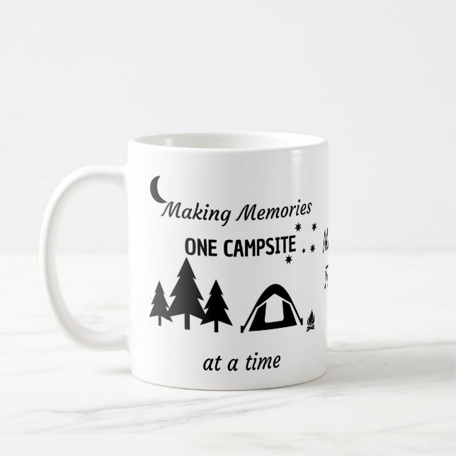 Mug de café amusant, Camping personnalisé Mug de c (Gauche)