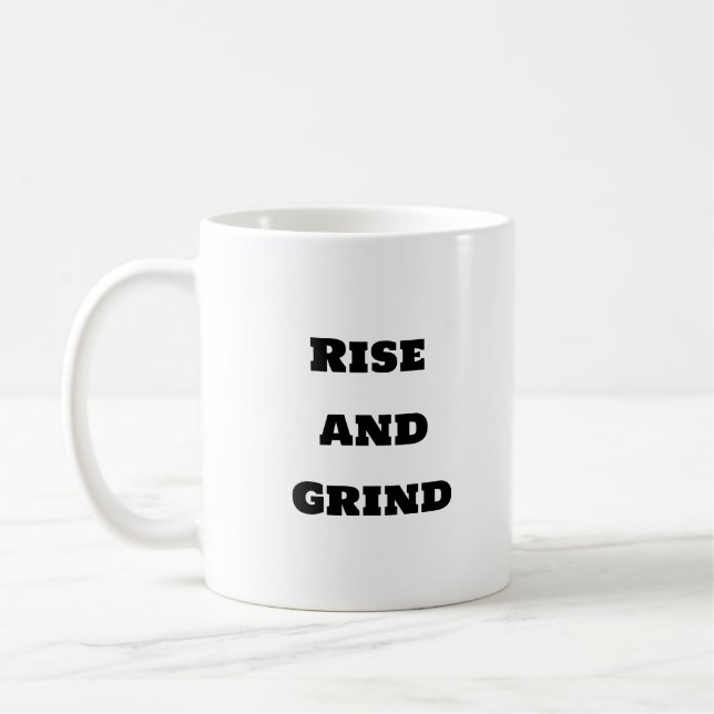 Mug de café amusant - Monter et Grind (Gauche)