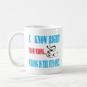 Mug de café amusant Musique droite ou mauvaise