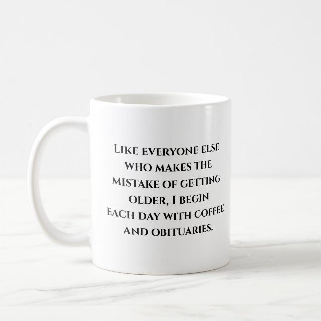 Mug de café amusant pour les aînés (Gauche)