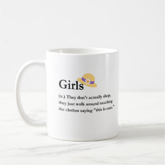 Mug de café amusant pour les filles shopaholic