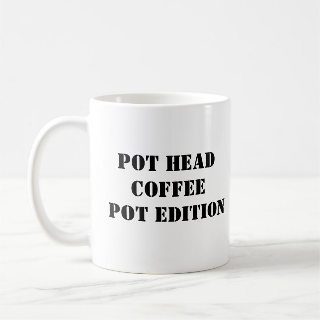 Mug de café amusant - Tête de pot de café (Gauche)