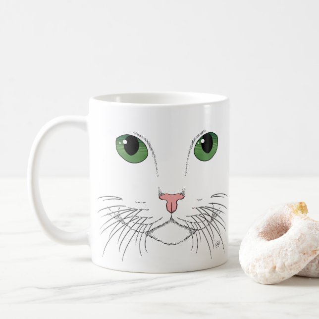 Mug de café au café vert teint (Avec donut)