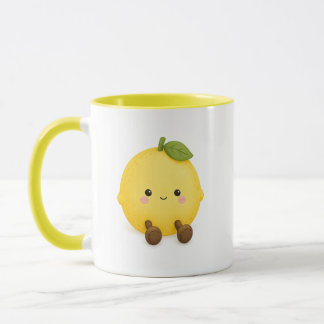 Mug de café au citron Kawaii Mignon