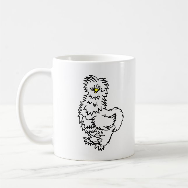 Mug de café au poulet blanc en Silkie (Gauche)