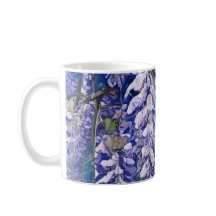 Mug de café avec Fleur de Wisteria Design