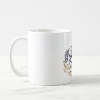 Mug de café avec l'art du cheval de dressage Elega