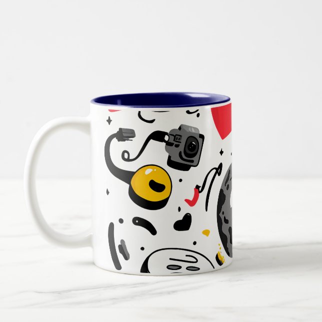 Mug de café avec lune dessin animé mignonne Kawaii (Gauche)