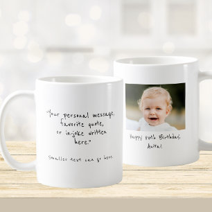 Mug de café avec photo personnalisée et message po
