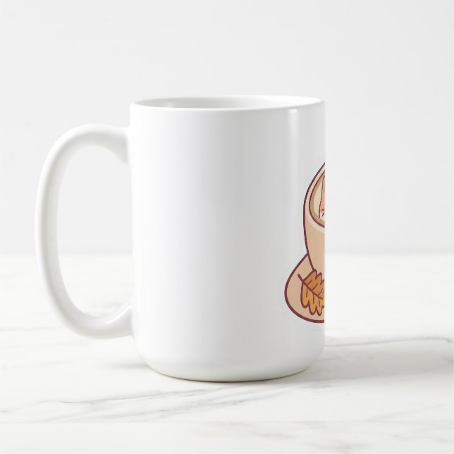 Mug de café avec un chat kawaii mignon  (Gauche)