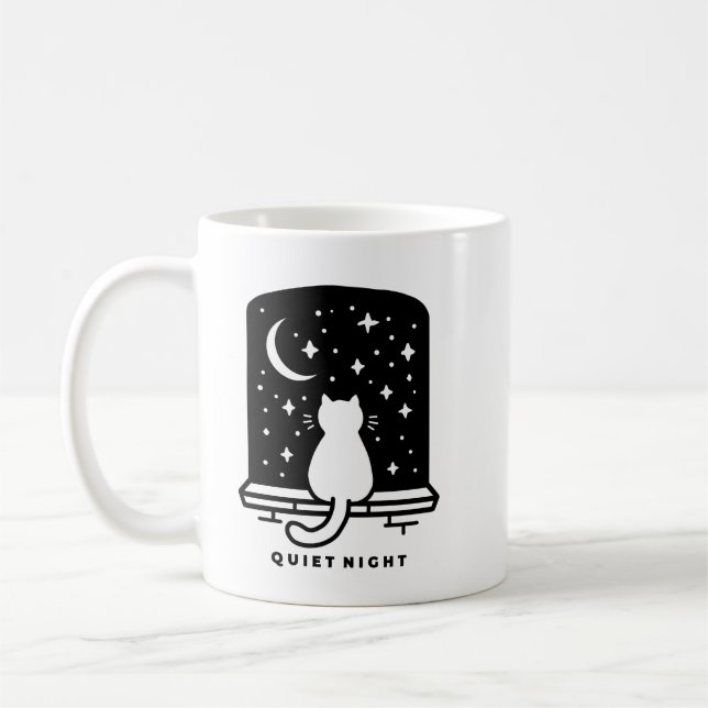 Mug de café avec un chat mignon Kawaii Cadeau chal (Gauche)