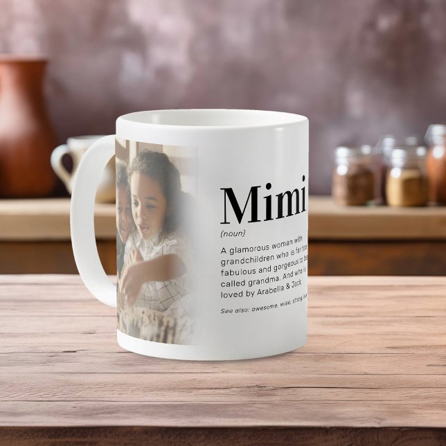 Mug de café avec une définition amusante de Mimi (Créateur téléchargé)