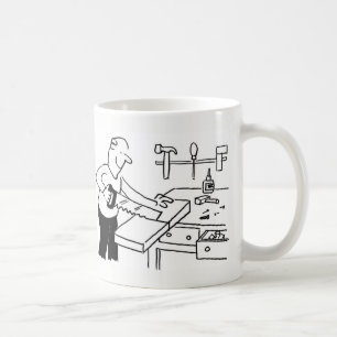 Mug de café avec une illustration de menuisier