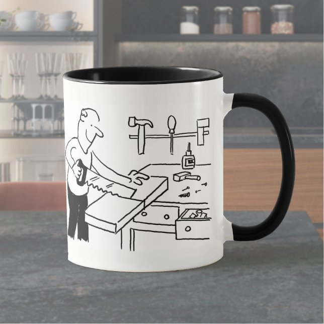Mug de café avec une illustration de menuisier (Créateur téléchargé)