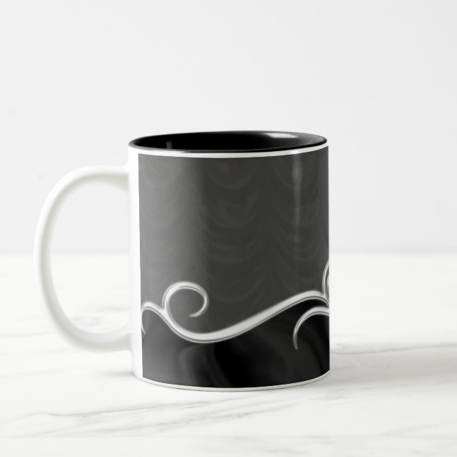 Mug de café bicolore noir et blanc (Gauche)