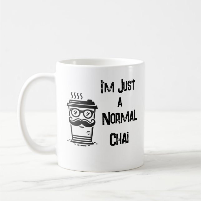Mug de café blanc avec détails noirs (Gauche)