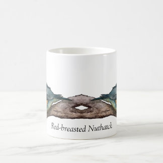 Mug de café blanc nuthatch à poitrine rouge