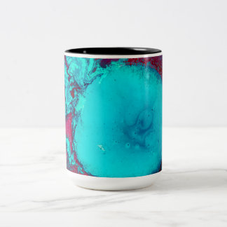 Mug de café bleu Abstrait