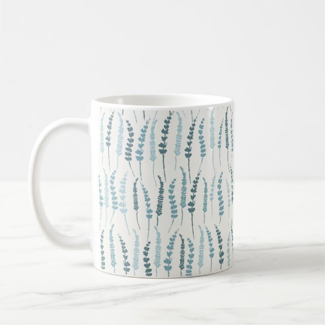 Mug de café Bleu Botanique pour Agritourisme (Gauche)